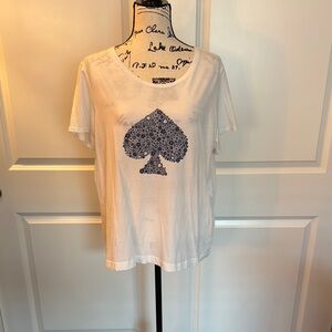 Kate Spade Blue Graphic Short Sleeve Tee